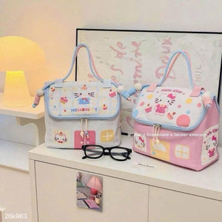 Túi Đựng Mỹ Phẩm Hello Kitty  Form Hộp🌷🐰 | Túi Makeup Cosmetic Bag Cỡ Lớn Đựng Skincare,Mỹ Phẩm,Đồ Cá Nhân Du Lịch