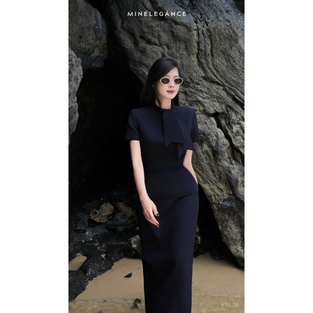 MINELEGÁNCE | SET ÁO & CHÂN VÁY BÚT CHÌ THANH LỊCH, SANG TRỌNG - MIN75