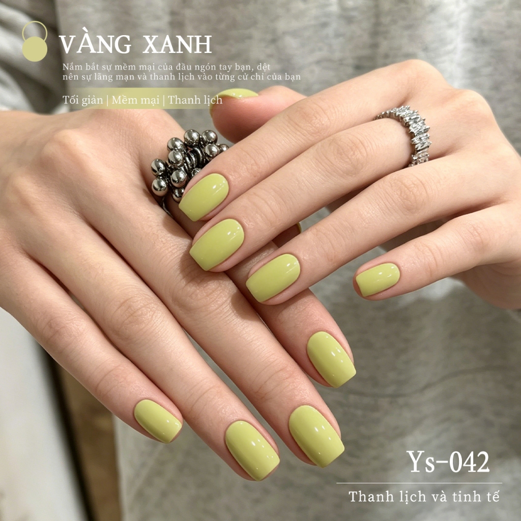 XEIJAYI 10ml -Sơn móng tay dạng gel màu vàng xanh, màu sắc bền lâu, thích hợp cho các tiệm làm móng.