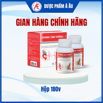Vương Tâm Thống hộp 180 viên dùng cho người bị hẹp/hở van tim, người bị mỡ máu cao.Người bị nghẽn mạch vành, xơ vữa