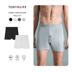 Combo 2 Quần Đùi Nam Mặc Nhà TOKYOLIFE Kiểu Nhật Chất Liệu Cotton Thoải Mái Thoáng Mát - 40000208