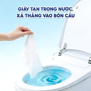 Giấy vệ sinh treo tường cao cấp TopGia Melto 1800 tờ/ 4 lớp mềm mịn,an toàn tiện lợi