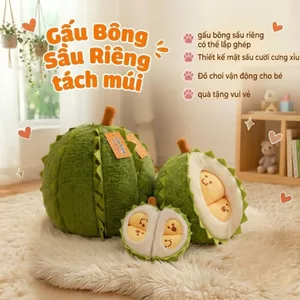 Gấu Bông Quả Sầu Riêng Tách Múi Siêu Hot, Trái Sầu Riêng Nhồi Bông Có Thể Lắp Ghép Làm Quà Tặng Cho Bé,Người Yêu