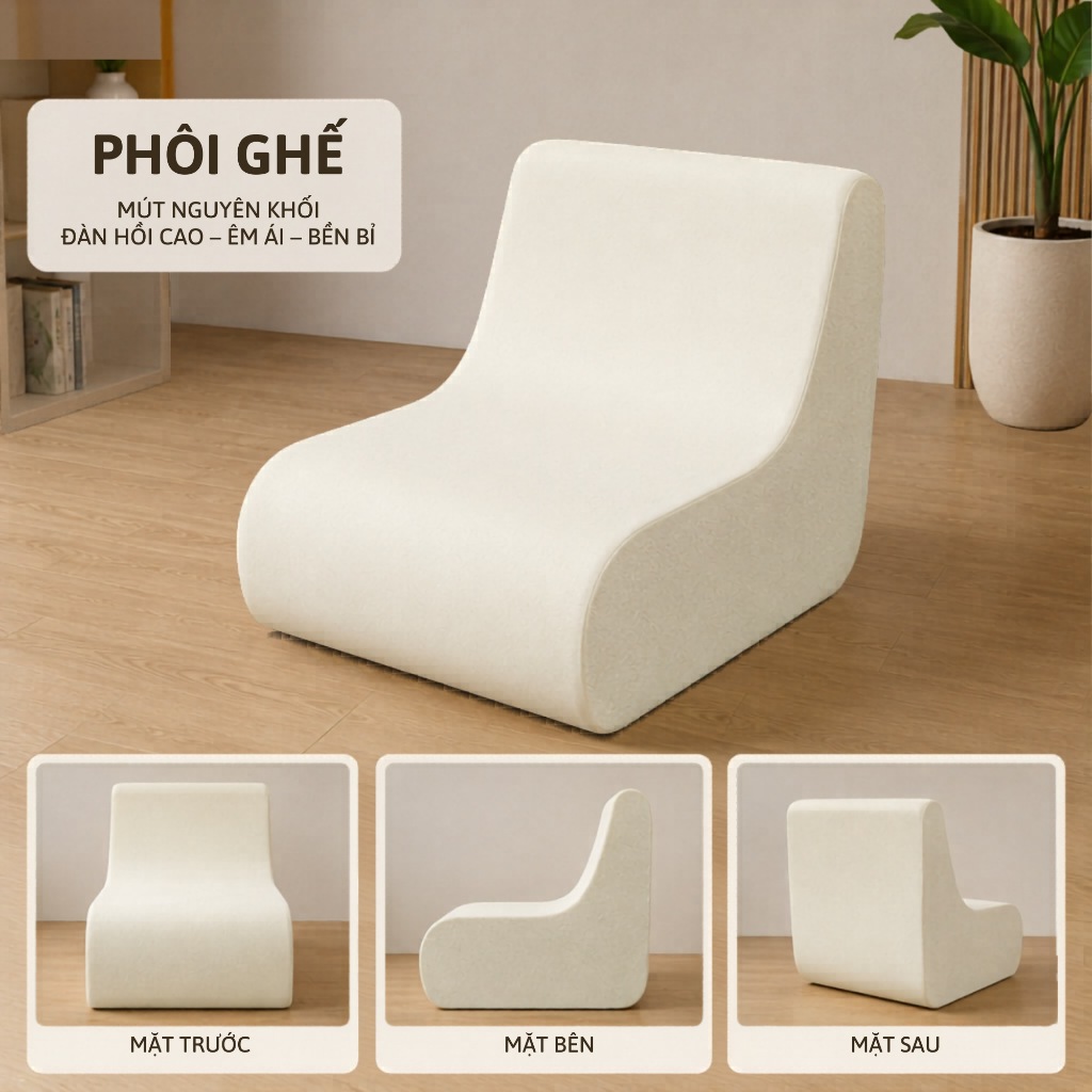 Ghế sofa lười thư giãn Tahou, Sofa nén chân không thích hợp đọc sách, xem phim, decor phòng khách