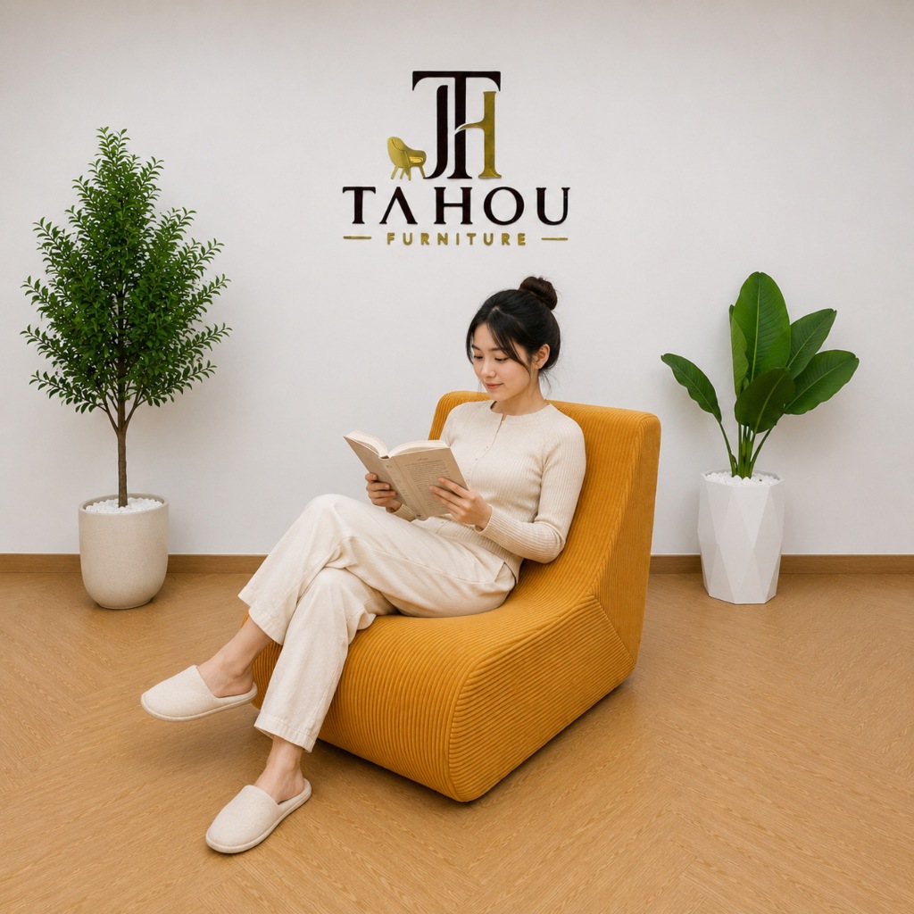 Ghế sofa lười thư giãn Tahou, Sofa nén chân không thích hợp đọc sách, xem phim, decor phòng khách