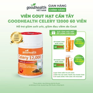 Viên Gout Hạt Cần Tây Goodhealth Celery 12000 Hỗ Trợ Giảm Acid Uric, Giảm Đau Viêm Khớp 60 Viên [CHÍNH HÃNG]