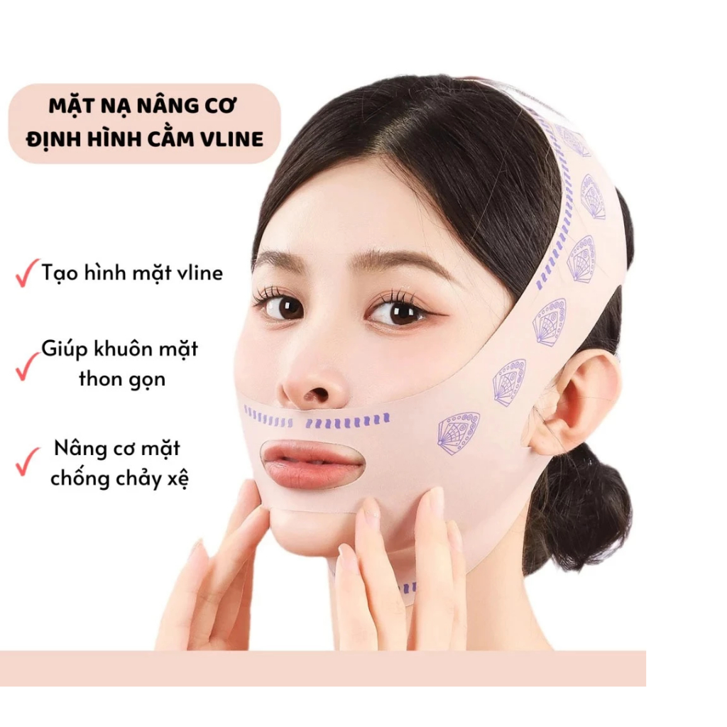 Mặt Nạ Nâng Cơ Mặt V-Line, Đai Đeo Thon Gọn Mặt, Giảm Nọng Cằm Khi Ngủ