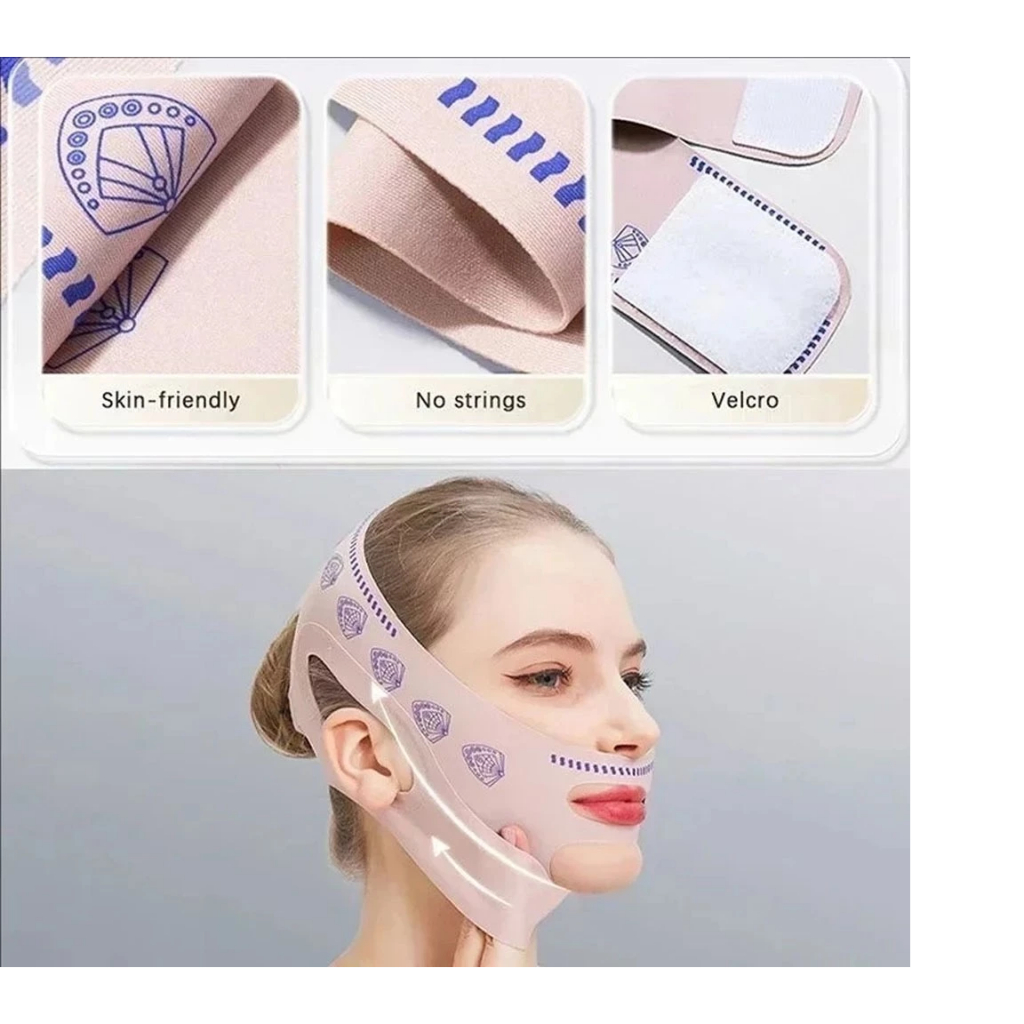Mặt Nạ Nâng Cơ Mặt V-Line, Đai Đeo Thon Gọn Mặt, Giảm Nọng Cằm Khi Ngủ