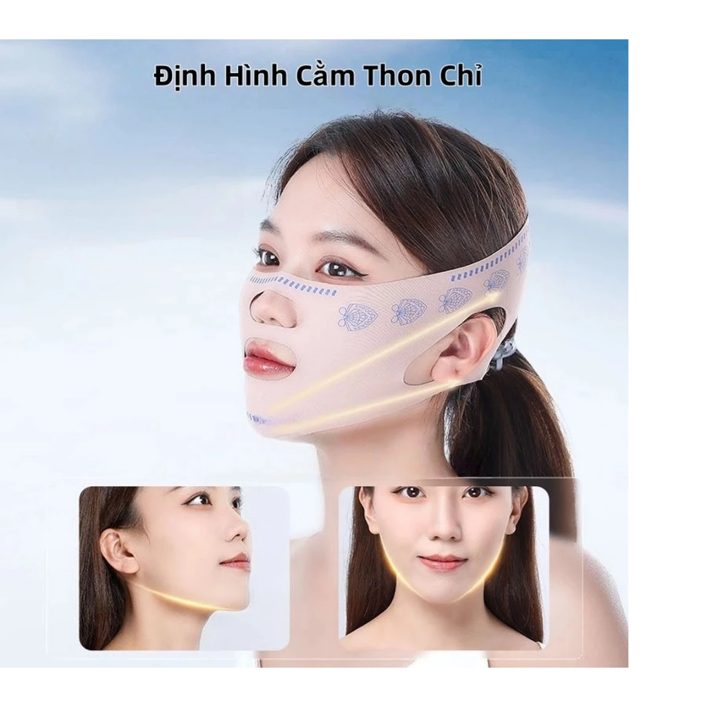 Mặt Nạ Nâng Cơ Mặt V-Line, Đai Đeo Thon Gọn Mặt, Giảm Nọng Cằm Khi Ngủ