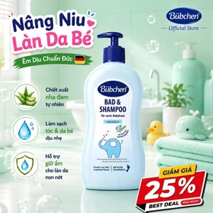 Sữa Tắm Bubchen Bad & Shampoo Bảo Vệ Da Cho Trẻ Sơ Sinh 400ml Bubchen Offical Store