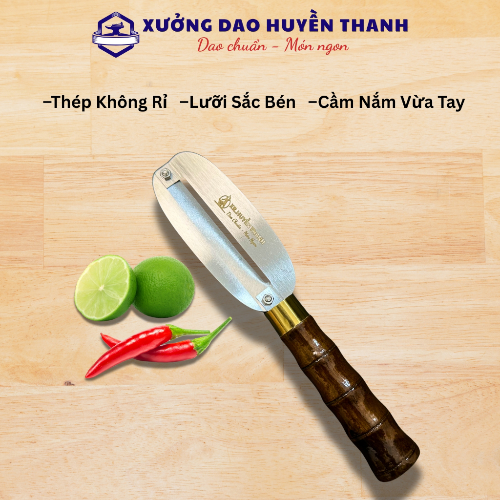 Dao Bào Củ Quả Đa Năng 3 Trong 1, Kháng Han Rỉ- Sắc Bén Dễ Sử Dụng Cán Đốt Trúc.