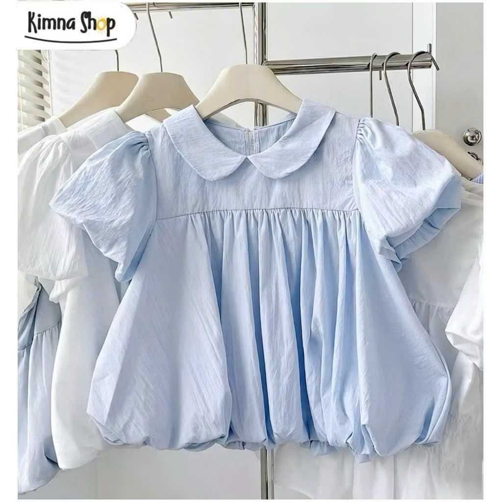 Áo Babydoll Cổ Sen Nàng Thơ Tay Phồng Bo Gấu 🌷
