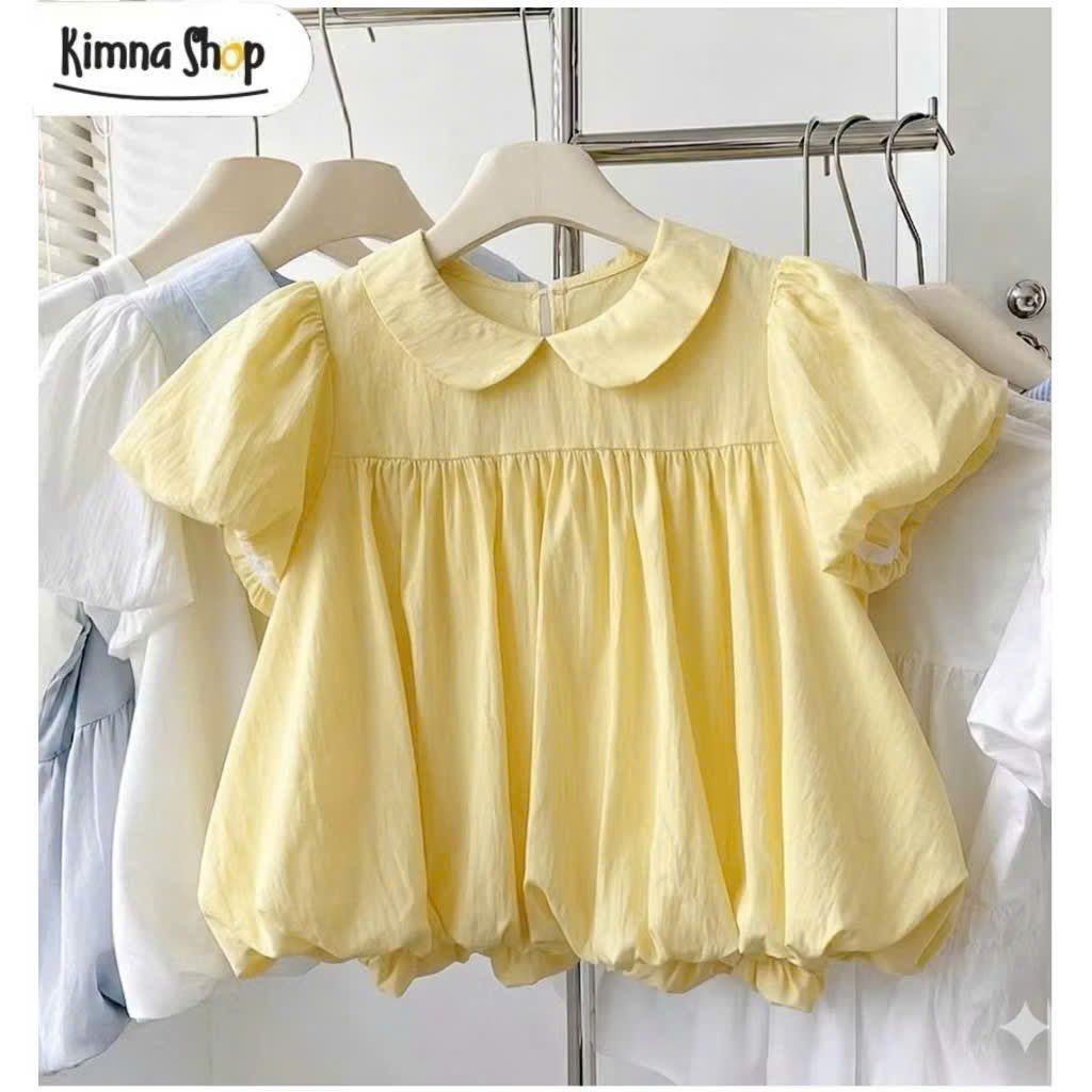 Áo Babydoll Cổ Sen Nàng Thơ Tay Phồng Bo Gấu 🌷