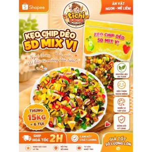 Kẹo Chip Dẻo 5D Mix Vị Nhiều Hình Ngộ Nghĩnh - Kẹo Dẻo Trái Cây Ăn Vặt Thơm Ngon, Đóng Gói Cẩn Thận