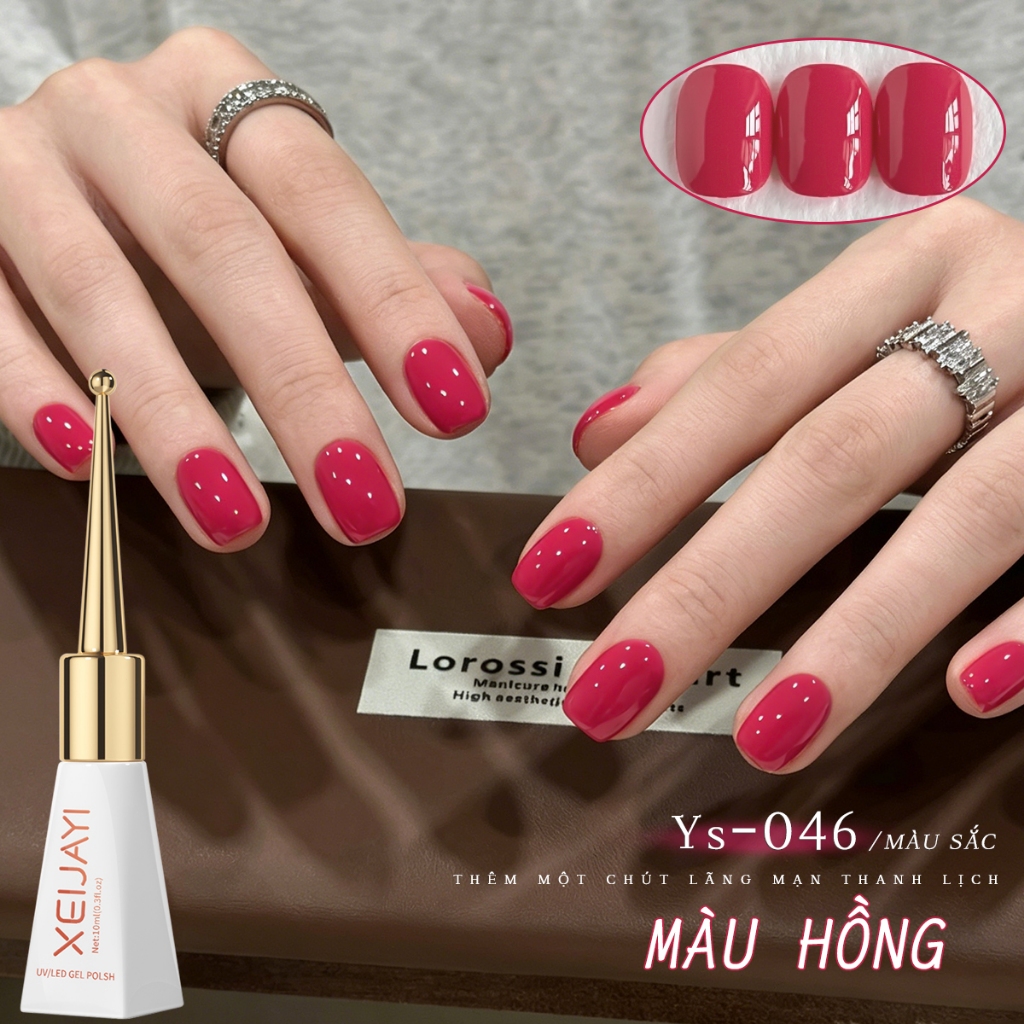 XEIJAYI 10ml - Sơn móng tay gel màu hồng thanh long thời thượng, thích hợp cho tiệm nail và sử dụng tại nhà.