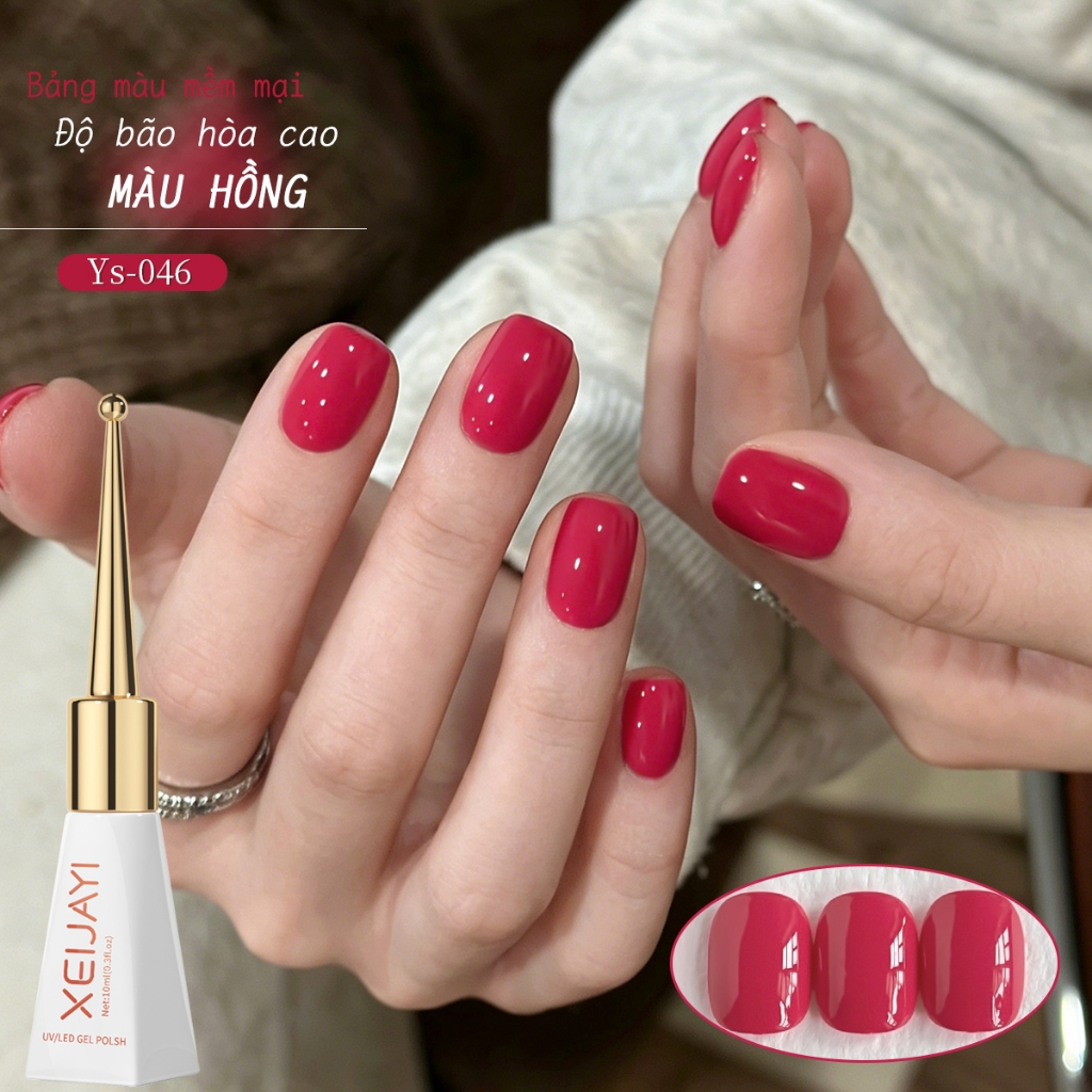 XEIJAYI 10ml - Sơn móng tay gel màu hồng thanh long thời thượng, thích hợp cho tiệm nail và sử dụng tại nhà.