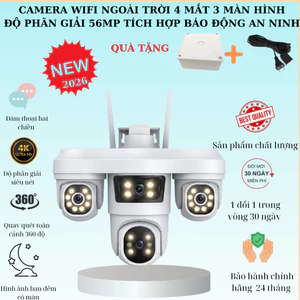 Camera WIFI 390EYES 4 MẮT 3 KHUNG HÌNH Ngoài Trời độ phân giải 56MP BẢN CAO CẤP