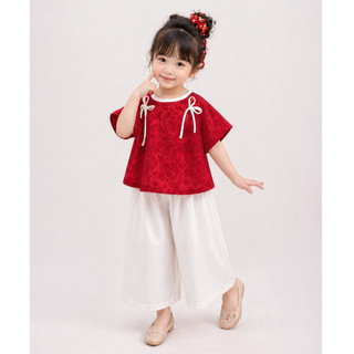 Đồ lam đi chùa cho bé, Set bà ba lụa gấm cách tân bé gái 8-40 kg, Pháp phục lụa mềm mát diện Lễ Tết Trung Thu B04-BIATON