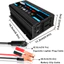 Bộ chuyển nguồn 12v-220v 4000-12000W, biến tần ô tô 4000-12000W, biến tần nguồn 12v-220v, 2 cổng USB