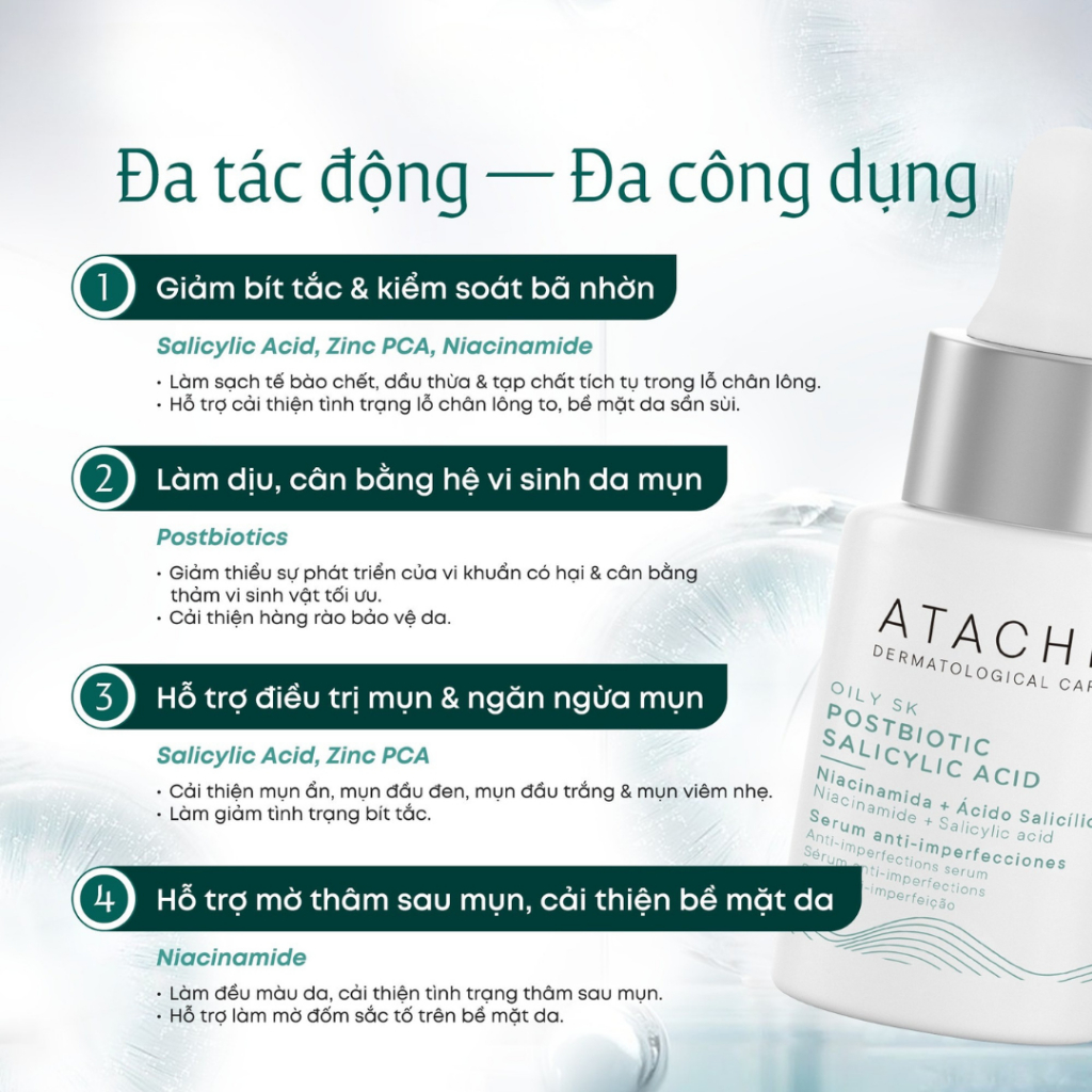 [Công Ty] ATACHE Oily SK Postbiotic Salicylic Acid Serum  Dành Cho Da Dầu 30ml | BigBuy360 - bigbuy360.vn