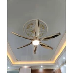 Quạt Trần 6 Cánh Dài Siêu Mát,Động Cơ DC Êm Ái 6 Tốc, Đèn 3 Chế Độ Có Remote Từ Xa Động Cơ 2 Chiều Tiết Kiệm Điện Năng — ảnh 1