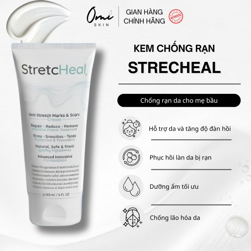 KEM NGỪA RẠN DA STRECHEAL DƯỠNG ẨM HỖ TRỢ GIẢM RẠN DA CHO MẸ BẦU VÀ SAU SINH