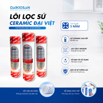 Lõi lọc sứ ceramic đại việt dùng cho máy lọc nước Daikio Daikiosan Makano tuổi thọ đến 5 năm