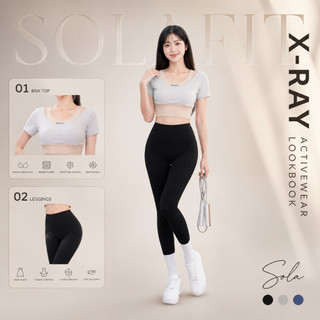 Set Đồ Tập Gym Nữ  SOLAFit 22 - Áo Croptop Thể Thao Quần Legging Dài Cạp Cao Ôm Body Bộ Tập Yoga Nữ