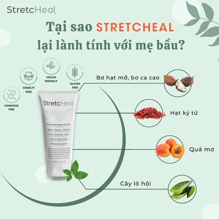 KEM NGỪA RẠN DA STRECHEAL DƯỠNG ẨM HỖ TRỢ GIẢM RẠN DA CHO MẸ BẦU VÀ SAU SINH