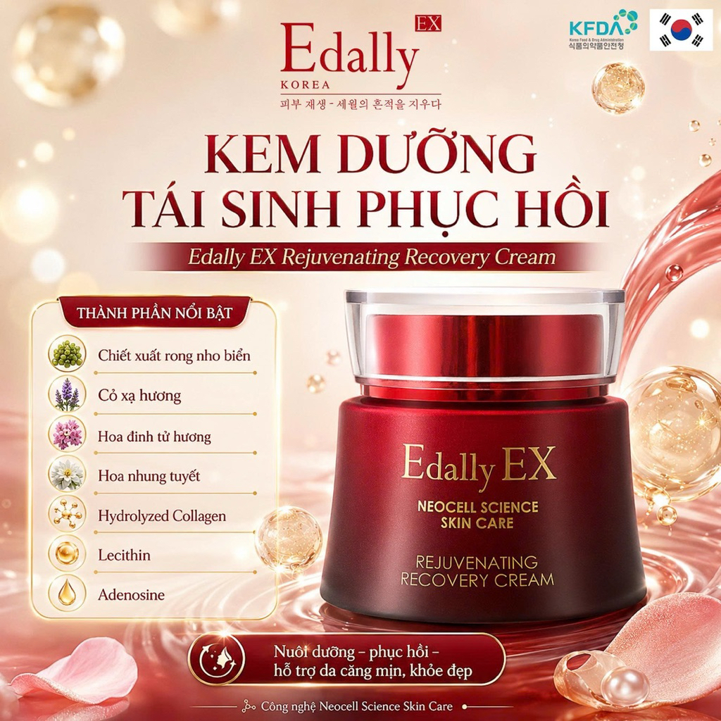Kem Dưỡng Tái Sinh Phục Hồi EDALLY EX REJUVENATING RECOVERY CREAM Dành Cho Da Nám Da Mỏng Yếu 50ml