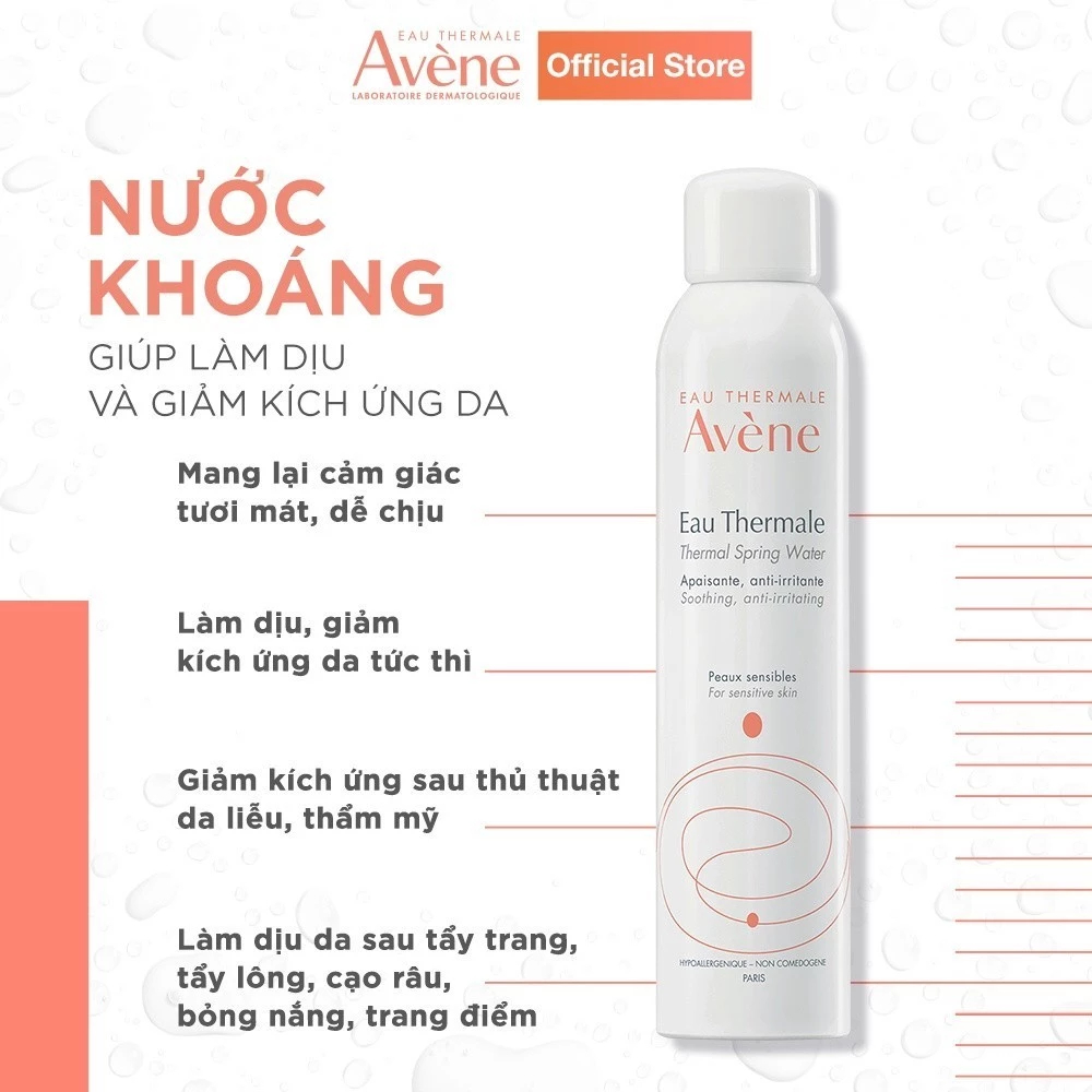 Xịt khoáng AVENE THERMAL SPRING WATER Cấp Nước, Làm Dịu Da - Ever Queen