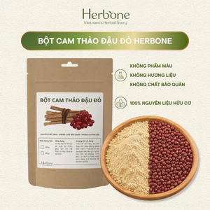 Bột Cam Thảo Đậu Đỏ HERBONE Làm Sạch Da Chết, Hỗ Trợ Dưỡng Da Sáng Mịn Body & Mặt 100g - 500g