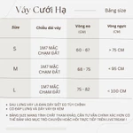 Váy Đi Bàn Trễ Vai Chất Phi Nhật, Ngực 2 Thân Form Cao Cấp Dáng Dài Chạm Đất, Siết Eo Và Che Bắp Tay Cực Tốt — ảnh 7