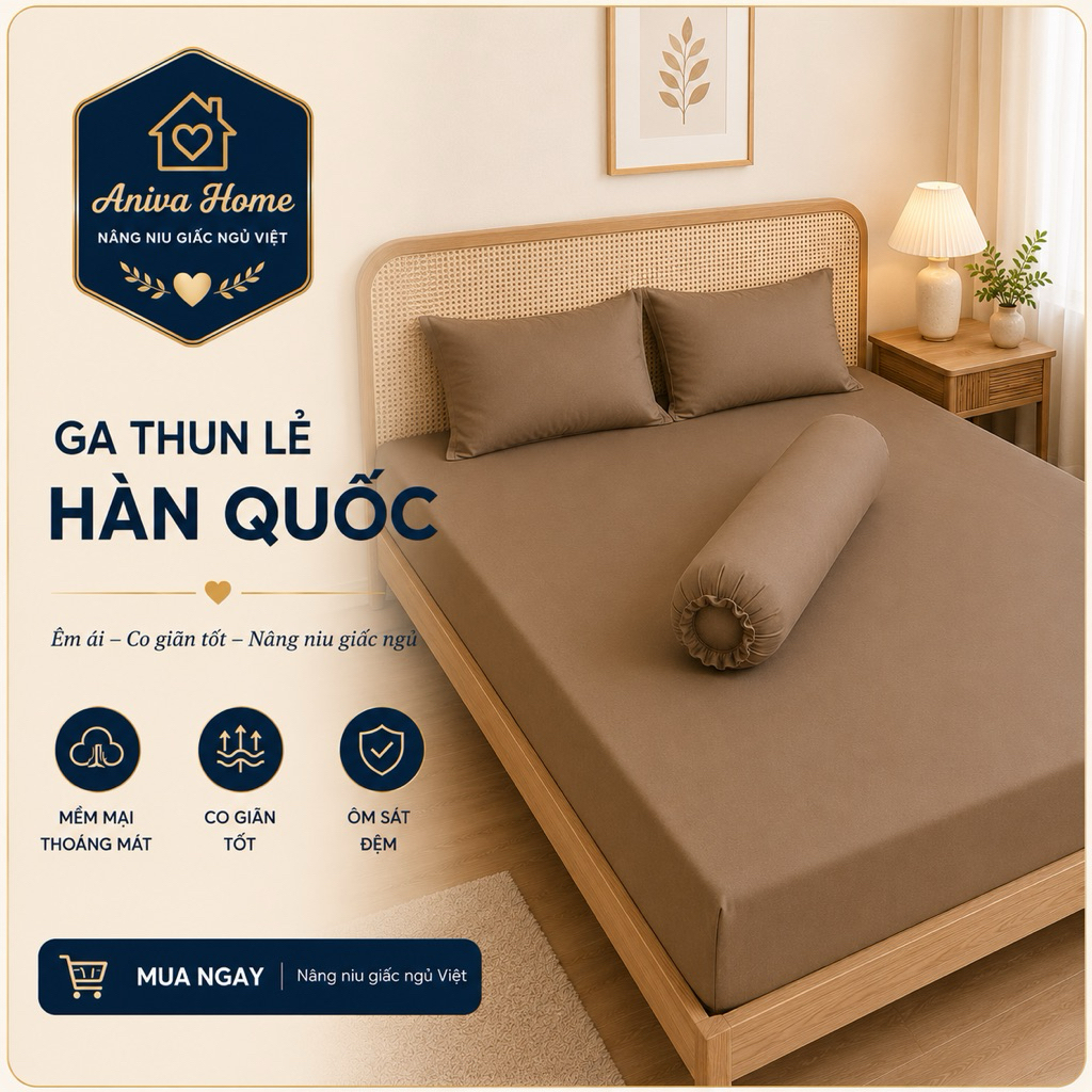 Ga lẻ Hàn Quốc Aniva Home, mềm mại, thoáng mát, sang trọng