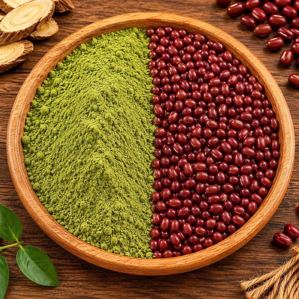 Bột Trà Xanh Matcha Đậu Đỏ HERBONE Dưỡng Da Sáng Mịn, Tẩy Da Chết, Ngăn Ngừa Lão Hóa Body & Mặt 100g - 500g