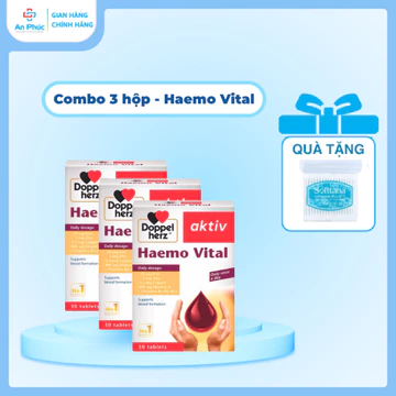 Liệu Trình Bổ Sung Sắt Ngăn Thiếu Máu (3 Hộp) - Viên Uống Bổ Sung Sắt, Vitamin A, Kẽm Hỗ Trợ Tạo Máu