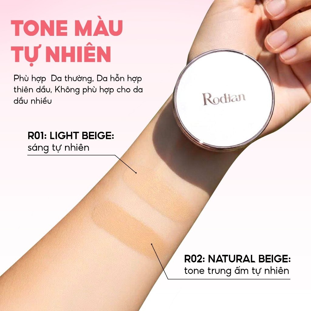 Combo Phấn Phủ Kiềm Dầu Và Chống Nước Rodian, Cushion Chống Nắng Lâu Trôi, Xịt Khóa Nền Trang Điểm