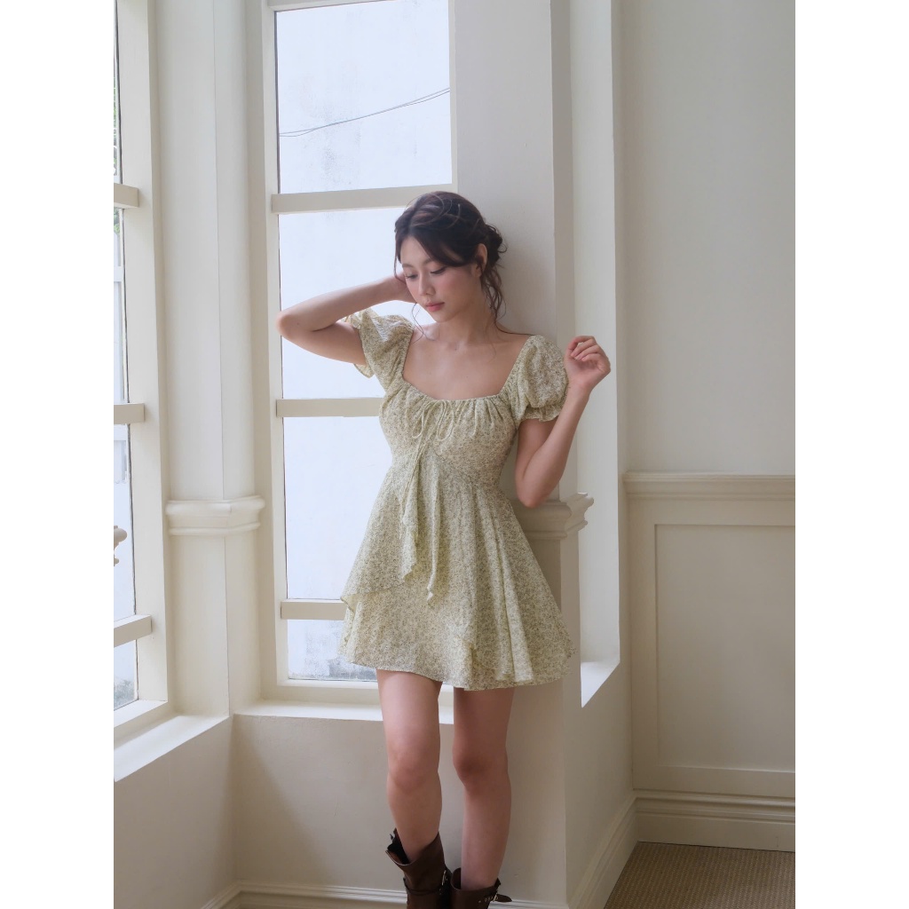 Maddy Dress Nàng Thơ Hoa Nhí Tay Phồng