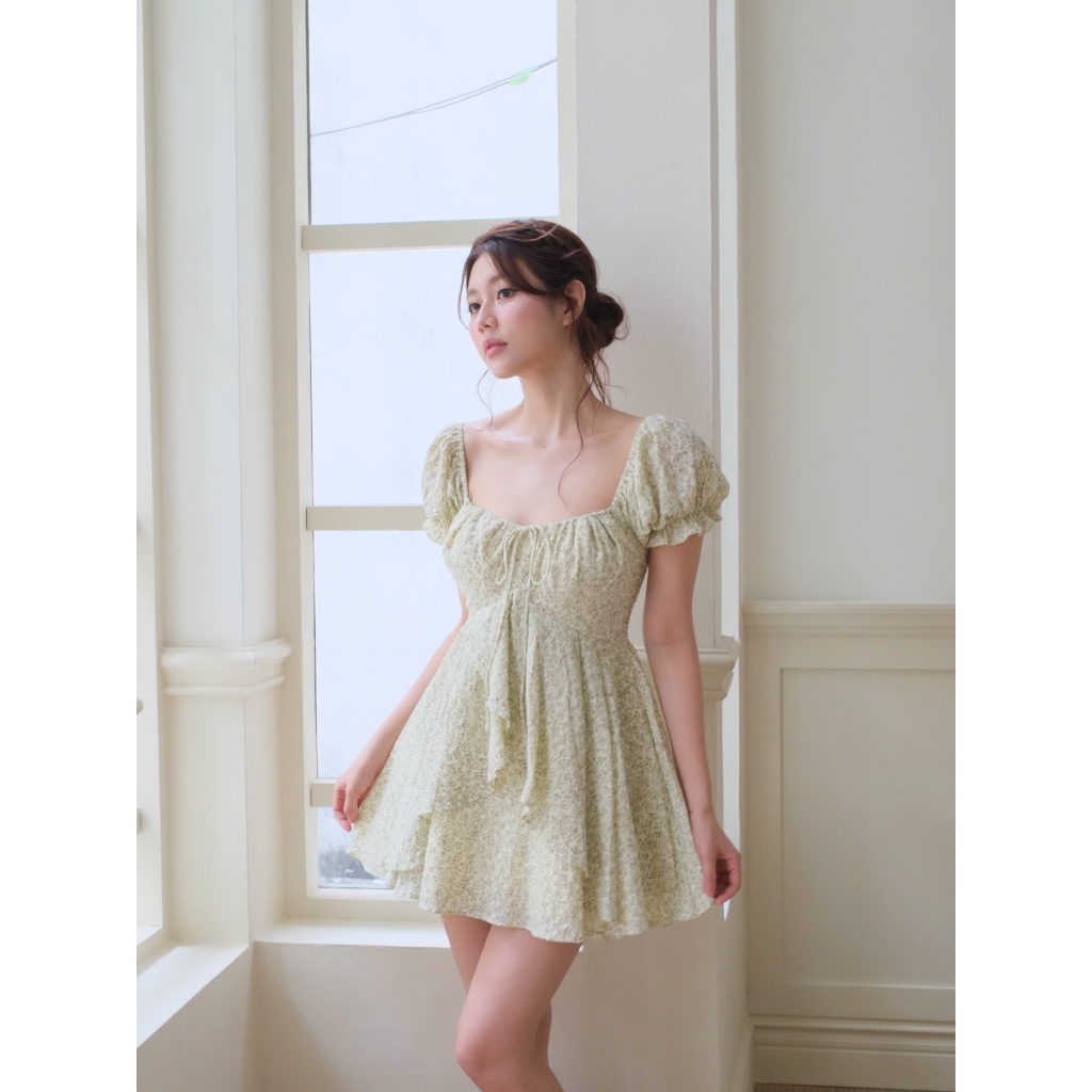 Maddy Dress Nàng Thơ Hoa Nhí Tay Phồng