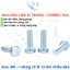 Bu Lông M8 Lục Giác Ngoài Xi Trắng Dài 20mm-100mm - Bulong. Thép Xi Mạ Kẽm Trắng Chống Gỉ Bán Theo Ký