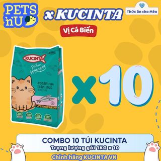 [COMBO 10 TÚI] [CHÍNH HÃNG] [GIÁ TỐT]Hạt Kucinta Cho Mèo Trưởng Thành - Nhiều Vị - 1KG