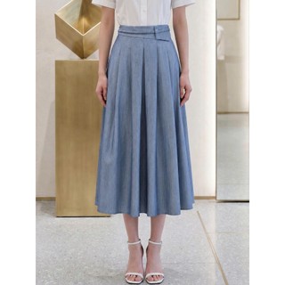Chân Váy 𝐂𝐂𝐇𝐀𝐓 Dáng Midi Grazia Xoè Xếp Ly Kiểu Cạp Rời Chất Liệu Tuytsi Cao Cấp 16CDS2047XT