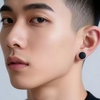 SNUOFO - Khuyên tai đinh tán bằng thép titan dành cho nam giới Cao cấp phong cách và cá tính