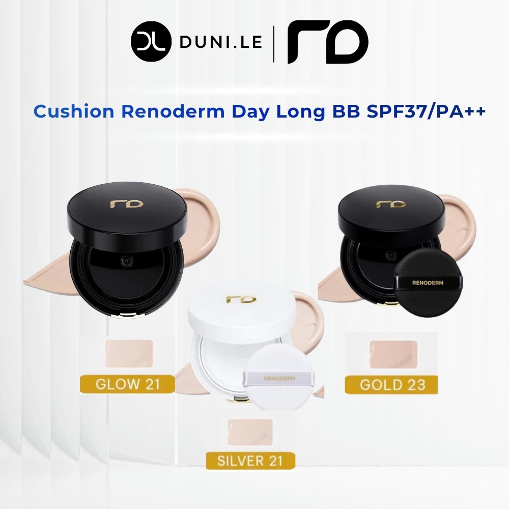 [CHÍNH HÃNG] PHẤN NƯỚC CUSHION RENODERM GLOW SILVER GOLD CHE PHỦ TỰ NHIÊN DƯỠNG DA VÀ CHỐNG NẮNG