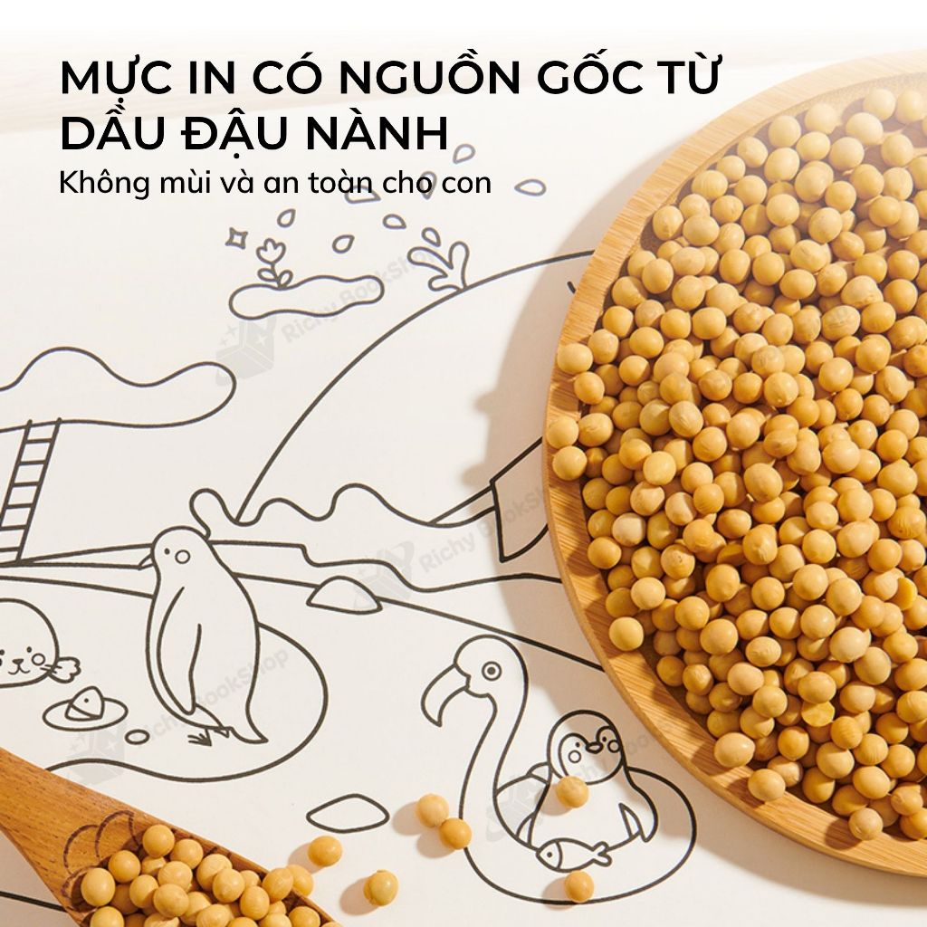Cuộn tranh tô màu cho bé dán tường khổng lồ 4m*40cm Mideer Adhesive Colouring Scroll