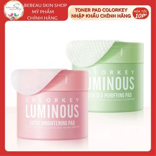 Toner Pad Colorkey Luminous Hỗ Trợ Cấp Ẩm, Làm Dịu Cho Da Dầu Mụn Hộp 60 Miếng