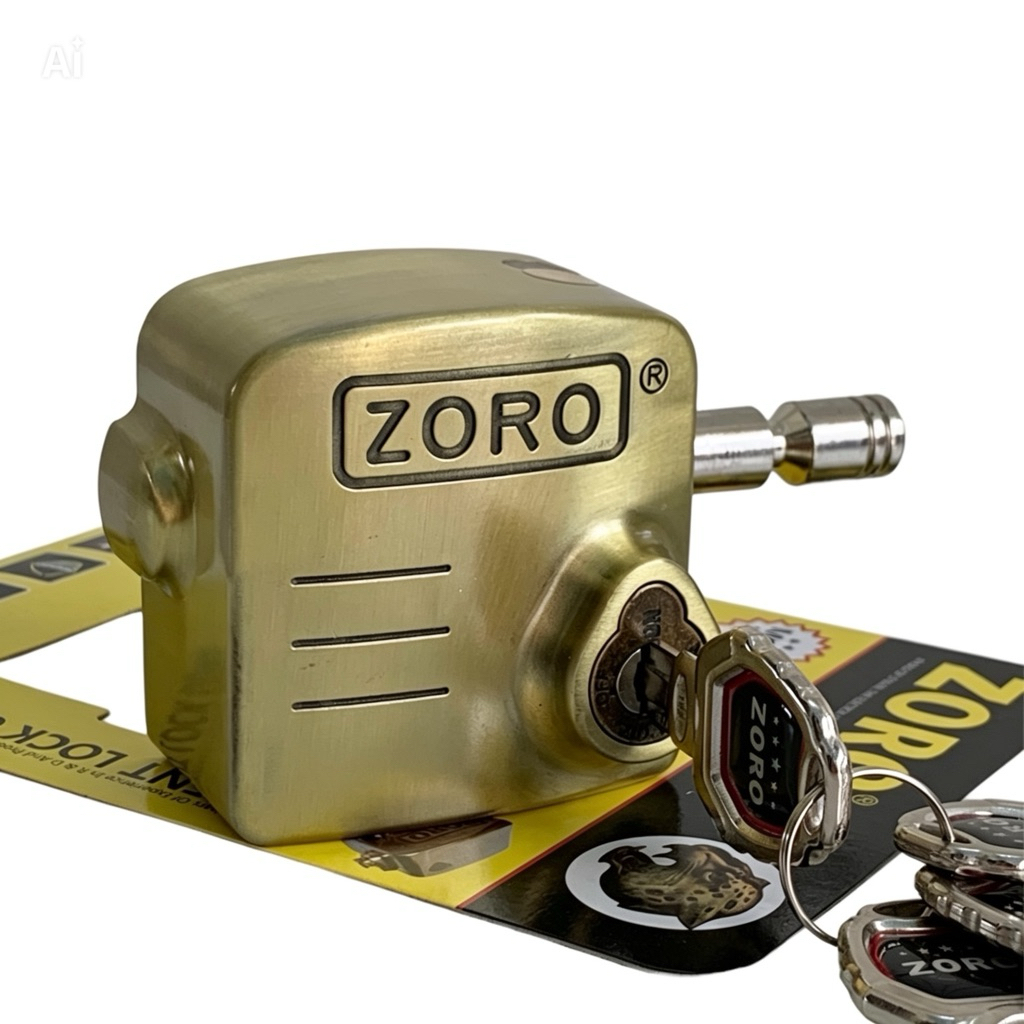 Ổ khóa chụp báo động chống trộm ZORO chìa dẹp xe hơi- chống cắt toàn diện,bảo vệ khoen cửa - âm thanh hú to rõ