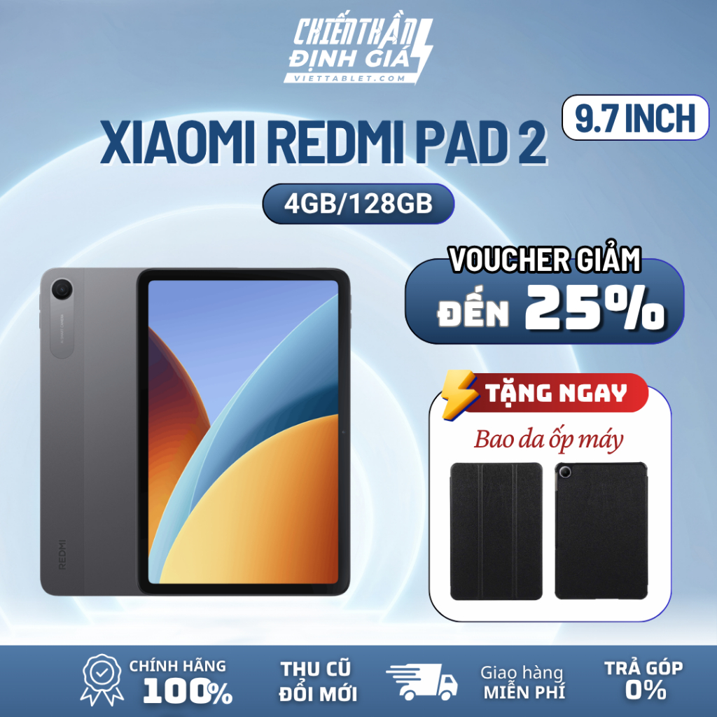 [TẶNG BAO DA] Máy Tính Bảng Xiaomi Redmi Pad 2 9.7 inch WIFI (4GB/128GB) – Hàng Chính Hãng