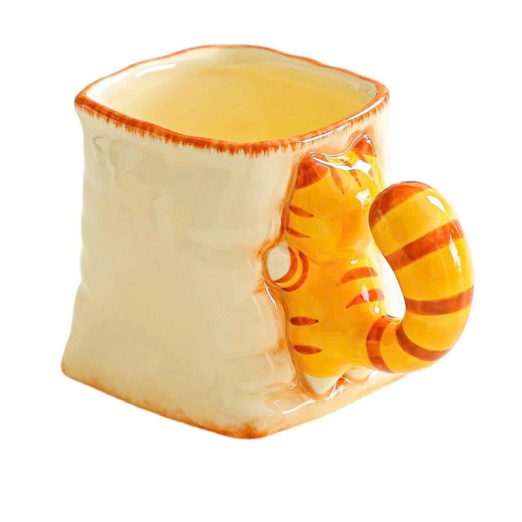 [ Gốm Sứ] Cốc Hình Mèo Cute 3D Ly Uống Cà Phê Trà Sữa Decor Bàn Làm Việc