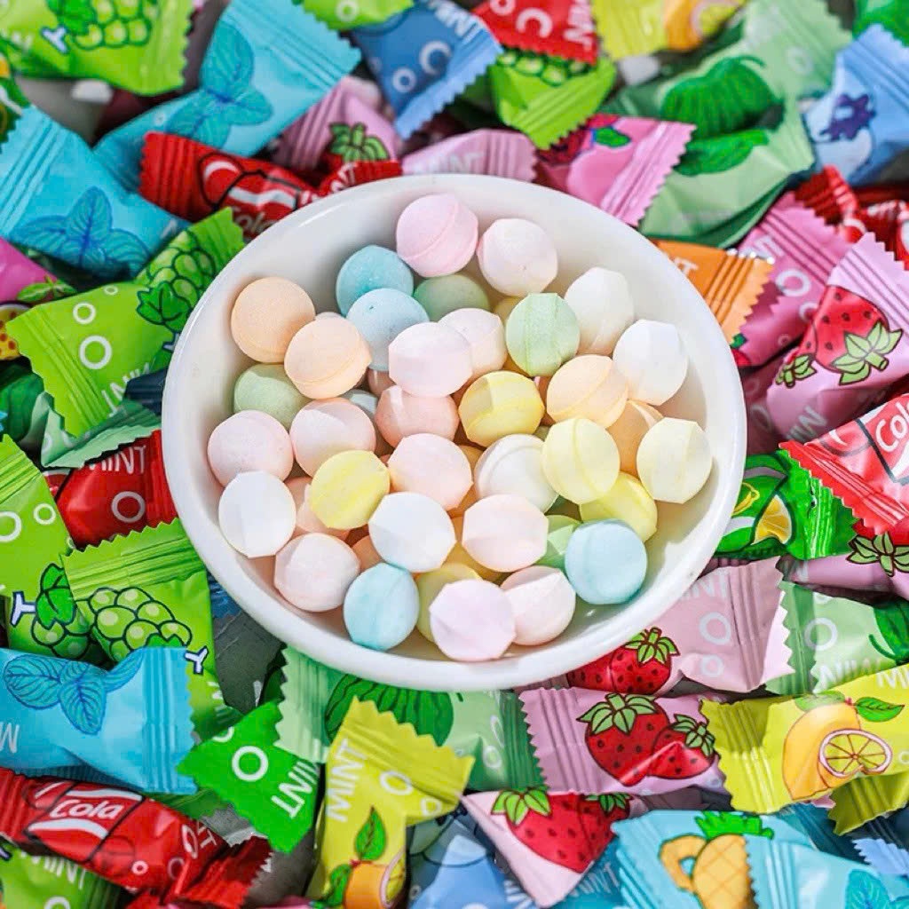 1kg Kẹo Ngậm C Mint Thơm Ngon Gía Hời, Kẹo Ngậm Hoa Qủa Bạc Hà